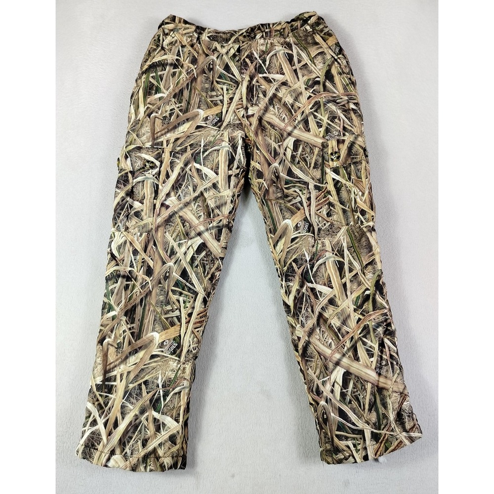 Drake Snow Pants Youth 12 Brown Camo Fleece Lined Hunting Waterfowl‎ Outdoor